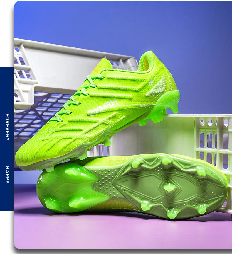 Double Star Adult Youth AG Soccer Cleats Non-Slip Durable Artificial and Natural Grass Football Shoes for Training and Matches Men Women