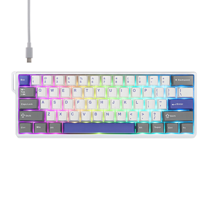 Teclado mecânico com fios AULA WIN60 HE/WIN60 HE MAX 60%, estrutura Tray-Mount, Hot-Swap e interruptores magnéticos de efeito Hall