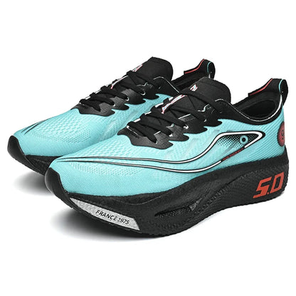 FourSeasons Men's Sports Sneakers Carbon Plate Running Shoe, Breathable Marathon Racing Comfortable Athletic Training Shoes Walking