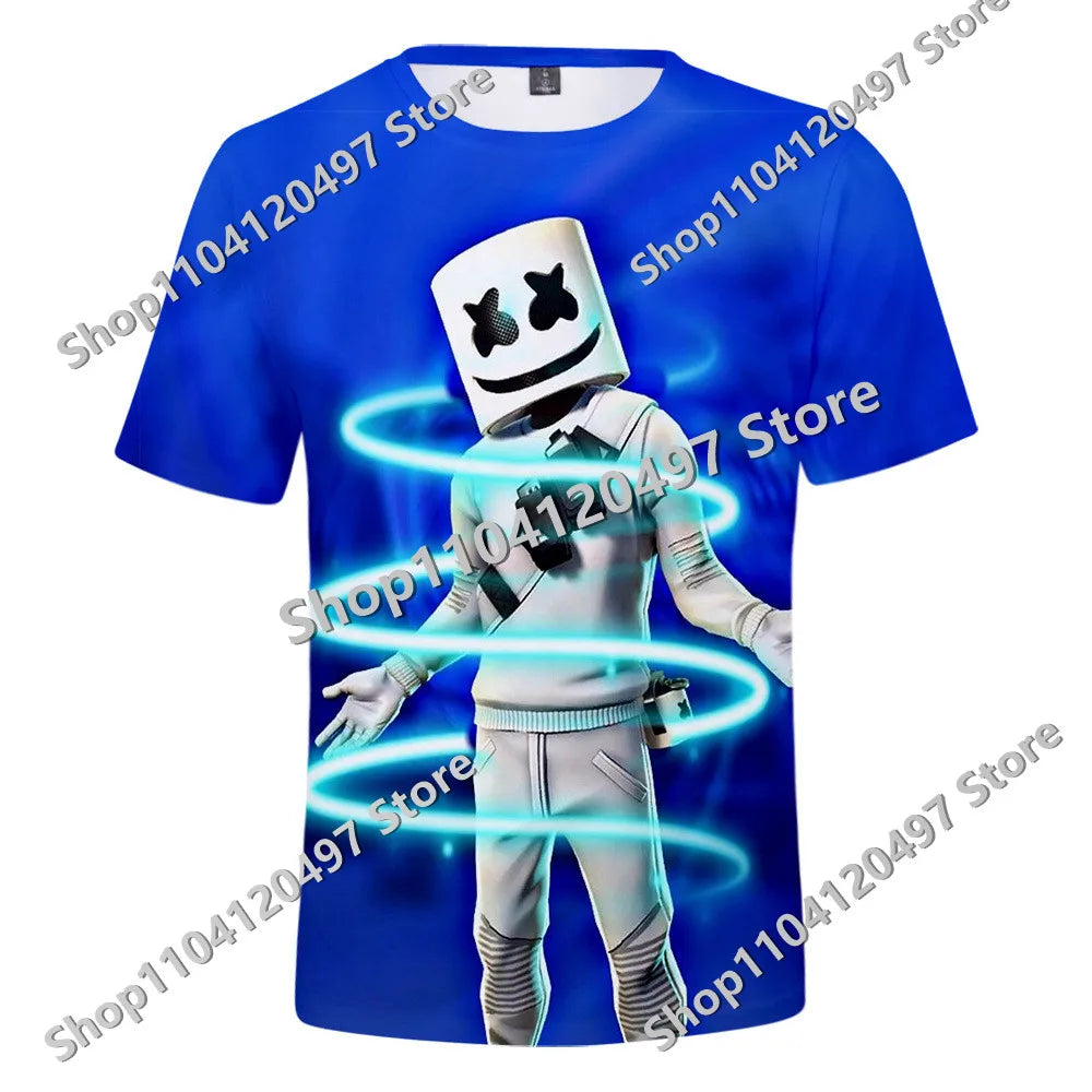 Fortnite Theme Birthday Number T-Shirt, Summer Child White Clothes, Cartoon Hot Game Short Sleeve Tees, Casual Tops, Funny Gifts