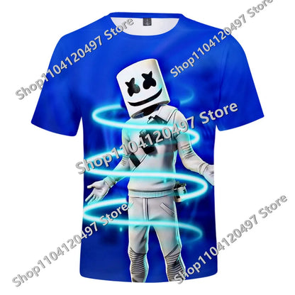Fortnite Theme Birthday Number T-Shirt, Summer Child White Clothes, Cartoon Hot Game Short Sleeve Tees, Casual Tops, Funny Gifts