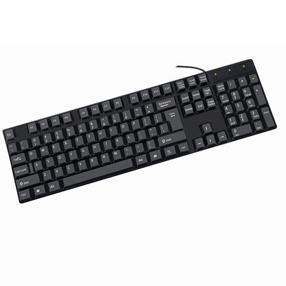 Teclado gaming com keycaps de letras em espanhol, francês, russo e árabe, USB com fios, 104 teclas, para computador