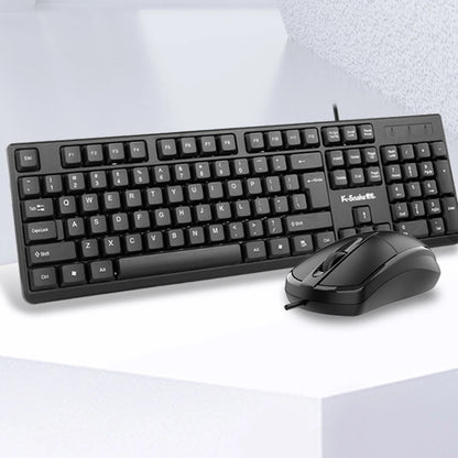 Novo teclado USB com fios para PC, computador portátil e desktop, com rato ótico com fios para Windows, Mac OS, laptop e PC
