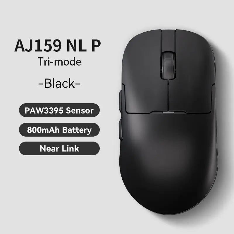 AJAZZ AJ159 NL trådlös mus 800mAh kompatibel med spel och kontor PAW3395 1K Nearlink BT trådlös mus laptop-present AJAZZ AJ1