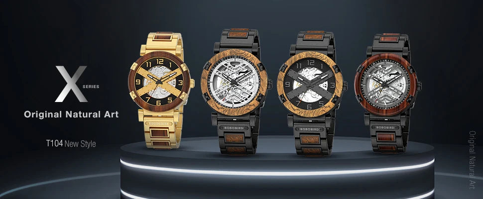 BOBO BIRD Wood Mechanical Watch Men Relogio Masculino Big Mens Watches Top Brand Luxury Timepieces erkek kol saati Dropshipping