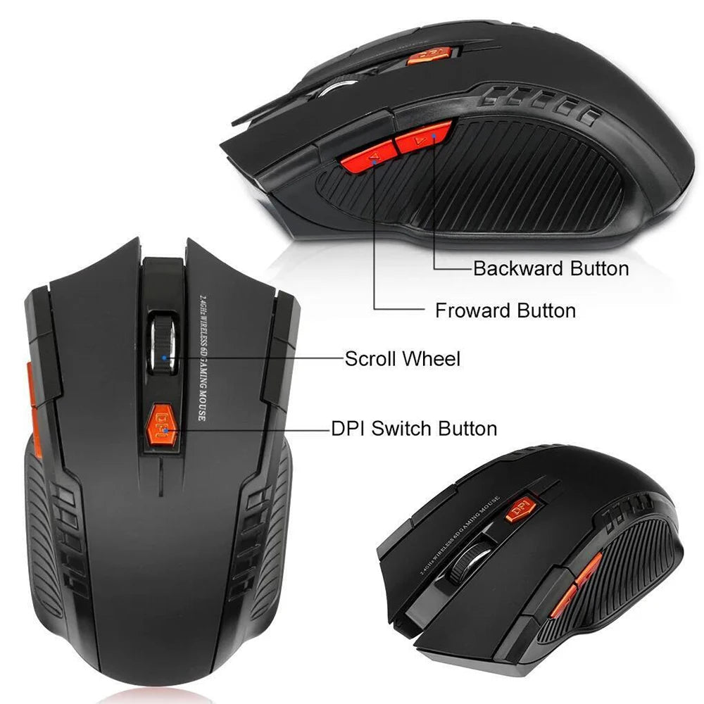 2.4G Wireless Mini Mouse USB Receiver 1600DPI Professional Optical Wireless Mouses USB Right Scroll Mice for Laptop PC Gamer