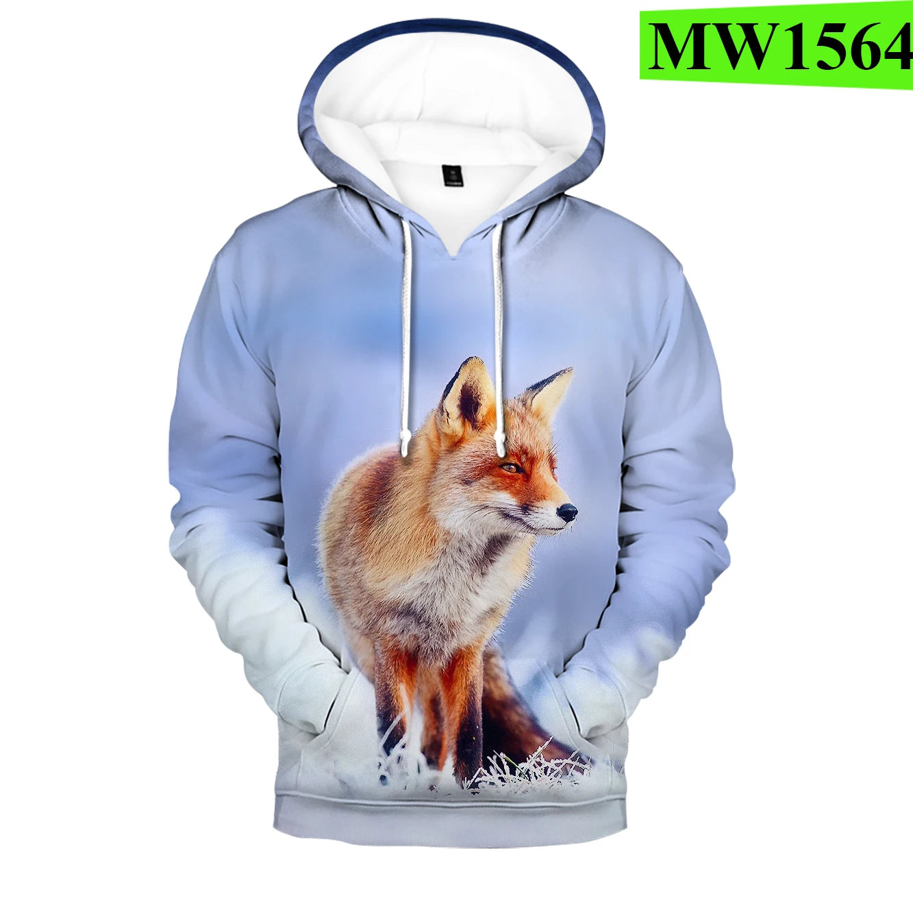 Popularne bluzy z kapturem i bluzy Hip Hop Novelty z wygodnym nowym nadrukiem 3D Fox, dla mężczyzn/kobiet, dorosłych/dzieci, casualowe bluzy wkładane przez głowę