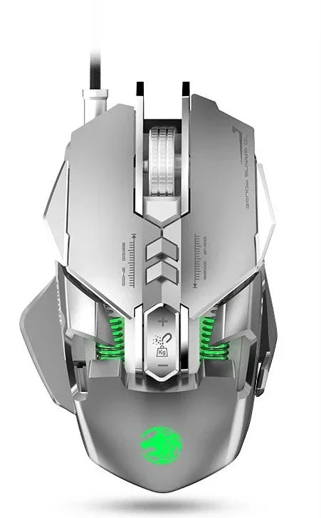 RGB 6400 DPI kabelgebundene mechanische Maus mit magnetischer Befestigung und DIY-Gegengewicht für Esports-Gaming-PC
