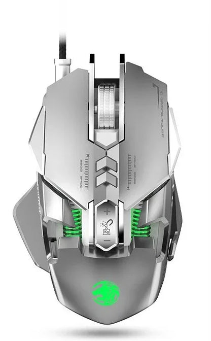 RGB 6400 DPI kabelgebundene mechanische Maus mit magnetischer Befestigung und DIY-Gegengewicht für Esports-Gaming-PC