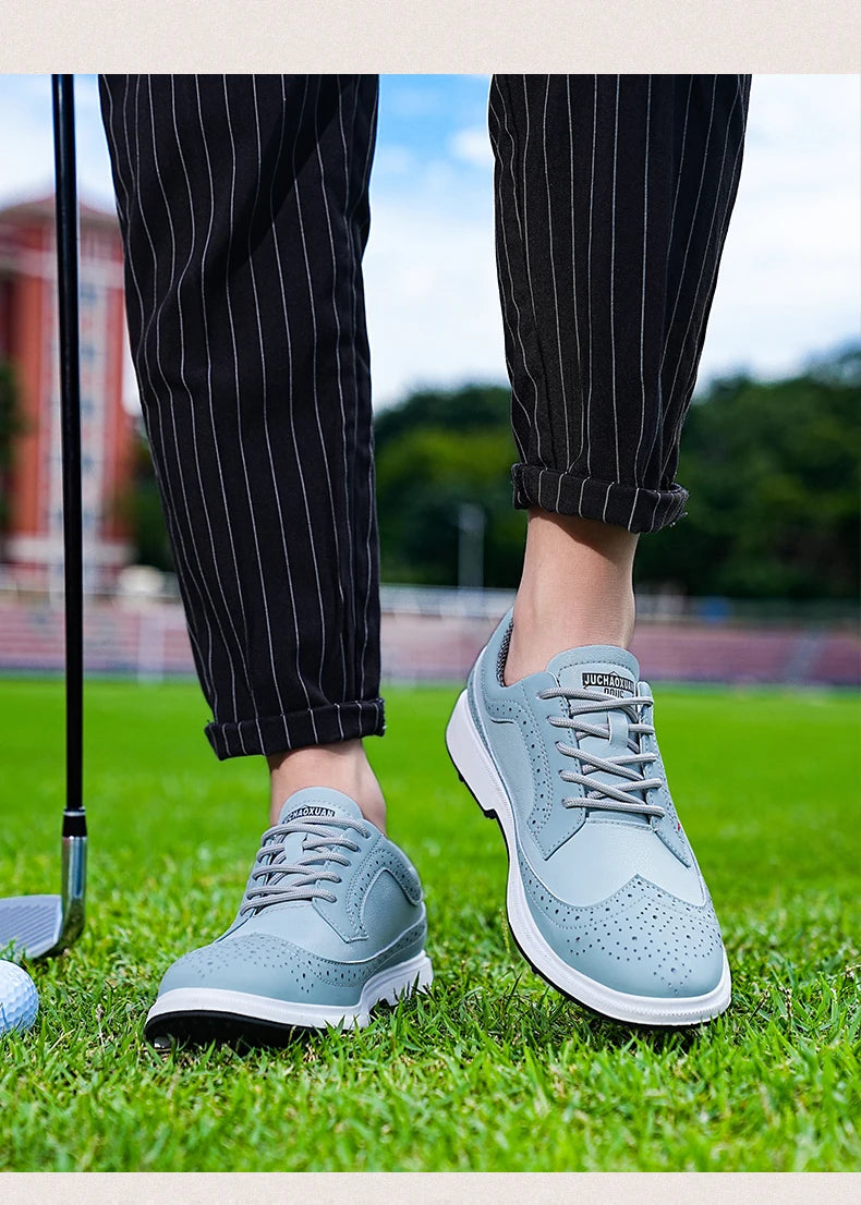 Professionelle golfsko til mænd i læder af høj kvalitet, åndbare sportssko til golfkonkurrence og træning, plus size-sko 39-47#