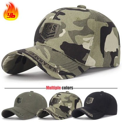 Frühling- und Herbst-Baseballkappe aus weicher Baumwolle für den Outdoor-Bereich, vielseitig kombinierbar, mit Sonnenblende, im Camouflage-Design