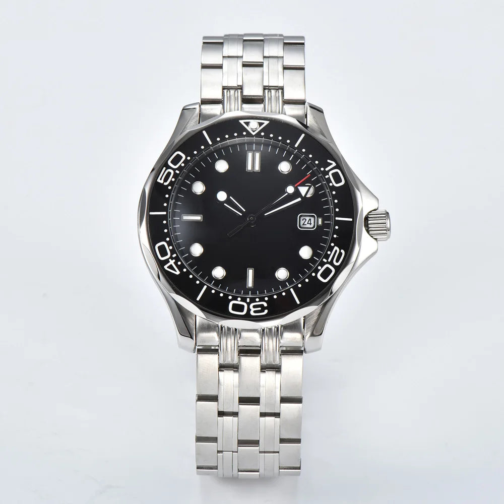 Parnsrpe 2026 New Miyota 8215 Automatic Dive Watch for Men Luxury Sport Green Dial Luminous Sapphire Crystal Date Waterproof Bus