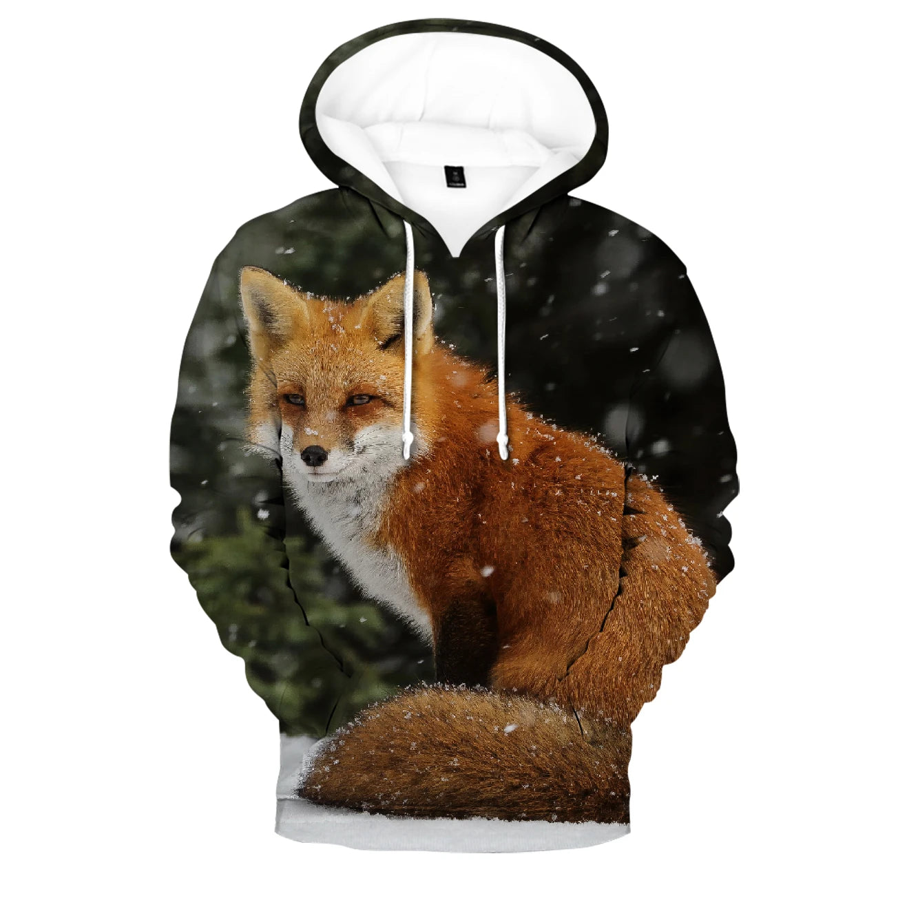 Popularne bluzy z kapturem i bluzy Hip Hop Novelty z wygodnym nowym nadrukiem 3D Fox, dla mężczyzn/kobiet, dorosłych/dzieci, casualowe bluzy wkładane przez głowę