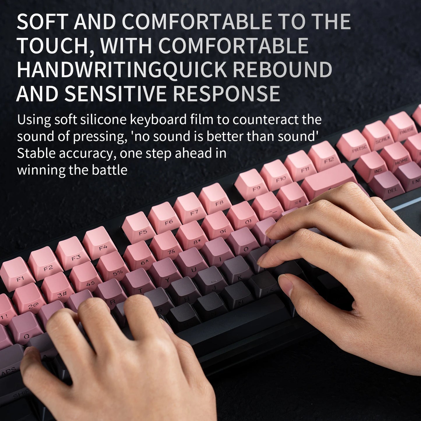 V108 Pro Bluetooth Keyboard Office Low Noise 2.4G Wired & Wireless Full Layout with RGB Backlit Membrane