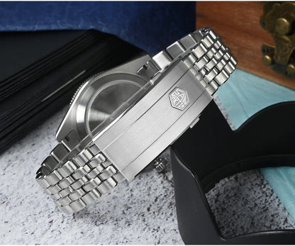 San Martin 40mm Luxus-Taucheruhr für Herren, Miyota 9015, Sunburst-Emaille-Zifferblatt, automatische mechanische Armbanduhr, wasserdicht bis 200m, SN0148