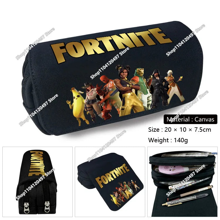 Estojo escolar de grande capacidade Victory Royale Fortnited Peely Llama Hero para meninos e meninas, crianças e adolescentes