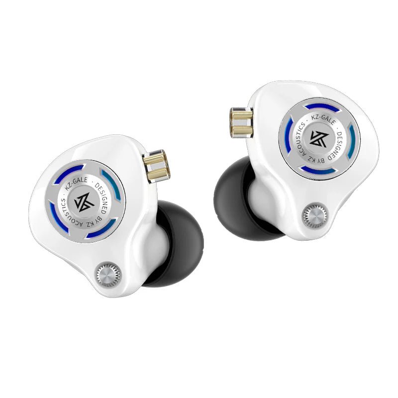 KZ Gale Gaming-IEM-Ohrhörer – HiFi-In-Ear-Monitor mit superlinearem Treiber und abnehmbarem, versilbertem 2-Pin-Kabel