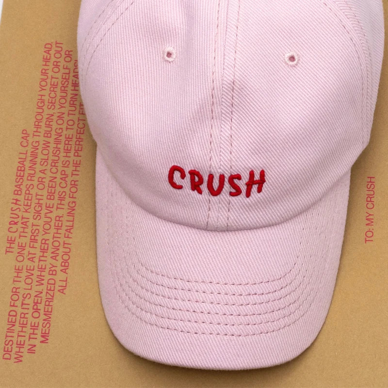 Șepci de baseball unisex brodate „crush”, negre, cu inițiale brodate, model „Dad Hat”, 100% bumbac, pentru toate anotimpurile