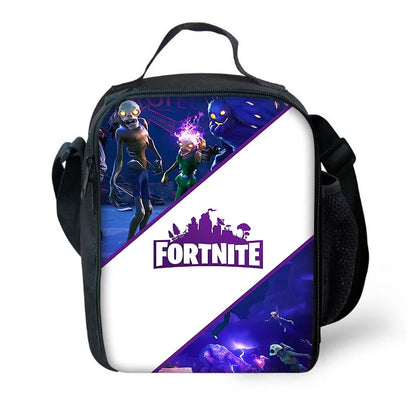 Classic Game Fortnites Child Insulated Large Capacity Bag for Boy &Girl Student Outdoor Picnic Resuable Thermal Cooler Lunch Box