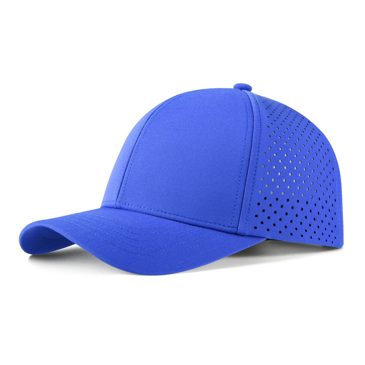 VOBOOM Herren-Baseballkappe mit Schnell-Trocknungsfunktion, lasergeschnittenem Netzstoff, gewölbter Krempe und Snapback-Verschluss – für Outdoor, Laufen und Reisen – schwarze Kappe