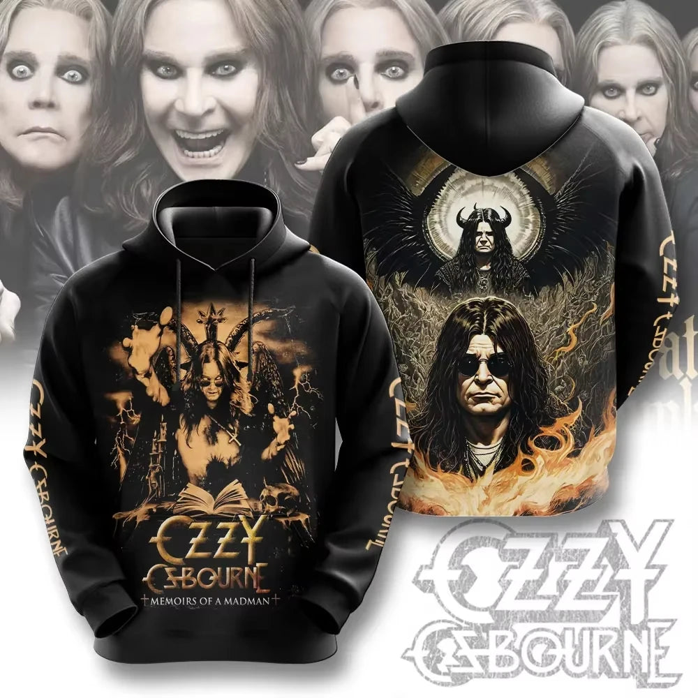 Produit gaming premium Fraquane, produits de luxe, nouvelle génération, équipement gamer, Men's Hoodie New Rock Ozzy Osbourne Band 3d Print Hoodies Men Women Fashion Street Hoodie Sweatshirt Women Coat Hip Hop Sudadera