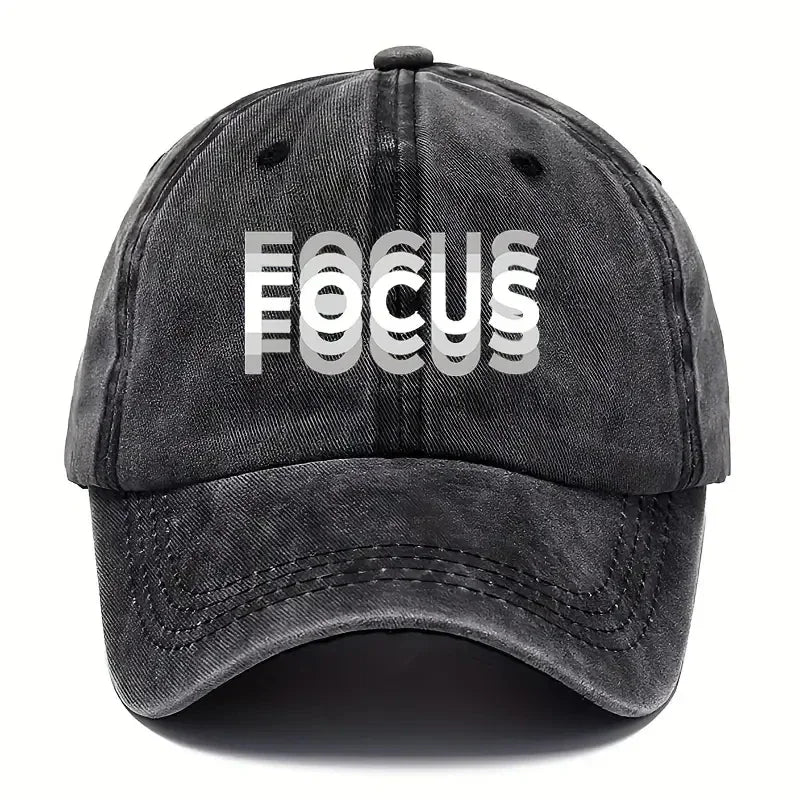 FOCUS Print Cap -pesetty puuvilla, säädettävä klassisen tyylin baseball-lippis, urheilullinen duckbill-lippis miehille ja naisille