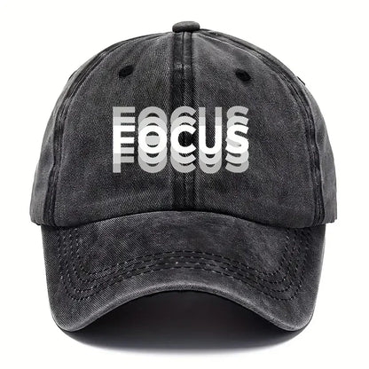 FOCUS Print Cap -pesetty puuvilla, säädettävä klassisen tyylin baseball-lippis, urheilullinen duckbill-lippis miehille ja naisille