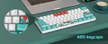Teclado Mecânico Gaming MageGee 60%, RGB, Totalmente Hot-swappable, Switches Personalizados, Mini Teclado de Escritório com 61 Teclas para Portátil Win/Mac