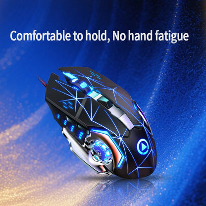 USB Wired Gaming Mouse 6 Button Backlit Ergonomic Mice DPI Adjustable Optical Mice for PC Gamer Computer Desktop