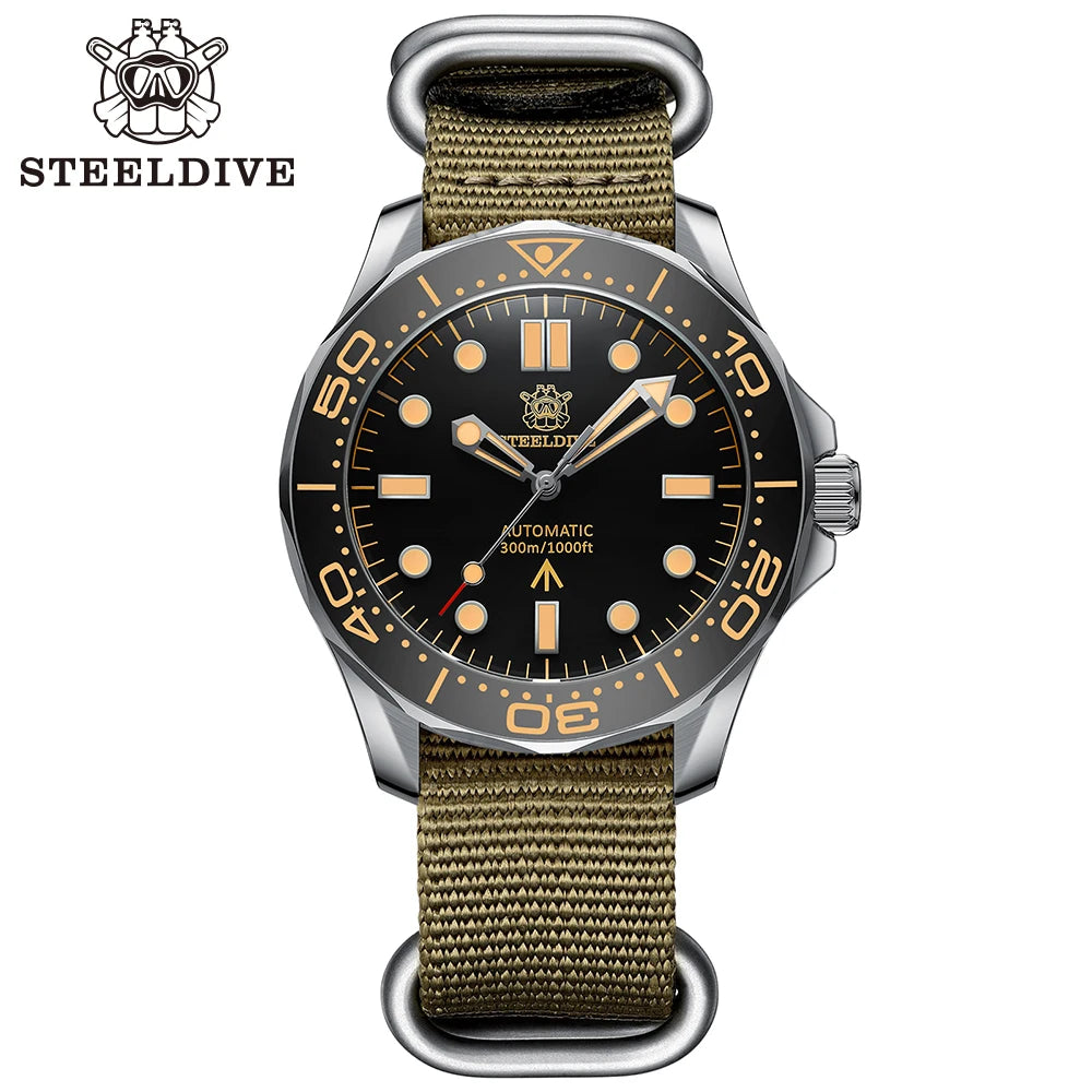 STEELDIVE SD1957 Best Seller 42MM Ceramic Bezel 300M Waterproof Super Luminou Sapphire Glass NH35 Automatic Men Dive Watch