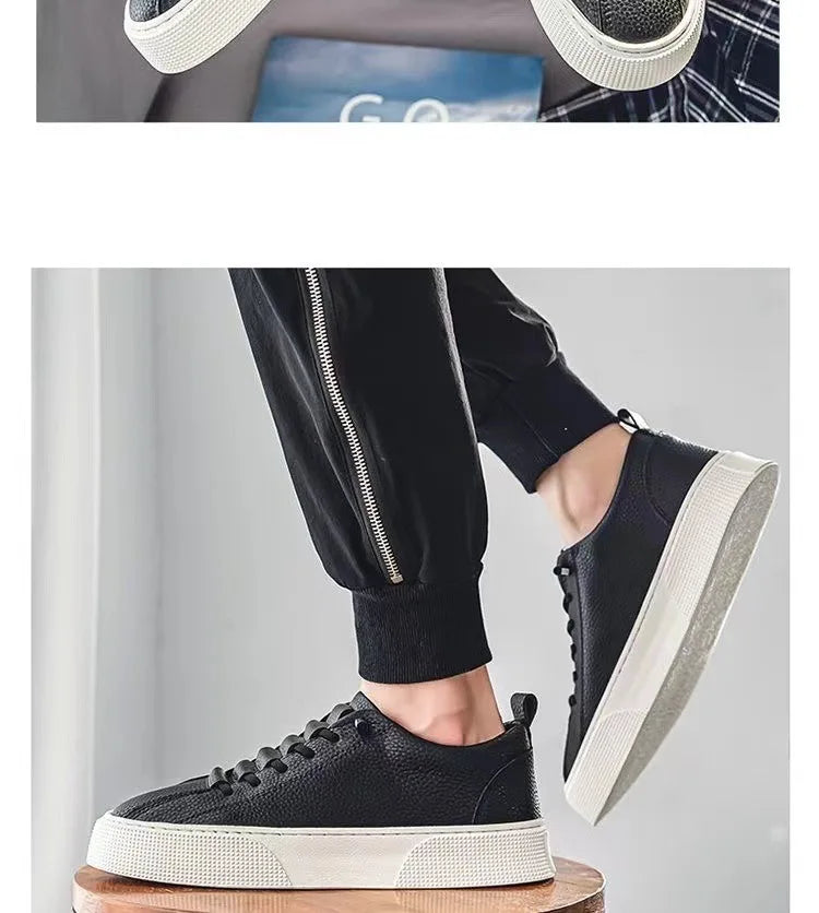 Pánske tenisky, voľnočasová obuv, pánske balerínky, Zapatillas Hombre, ľahká obuv z PU kože, priedušná obuv, pánska biela športová obuv, tenisky