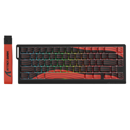 ATTACK SHARK X68PRO HE 60% Wireless Rapid Trigger Gaming Keyboard, Adjustable Actuation, 8K, Hall Effect Magnetic Switch, Tri-mode