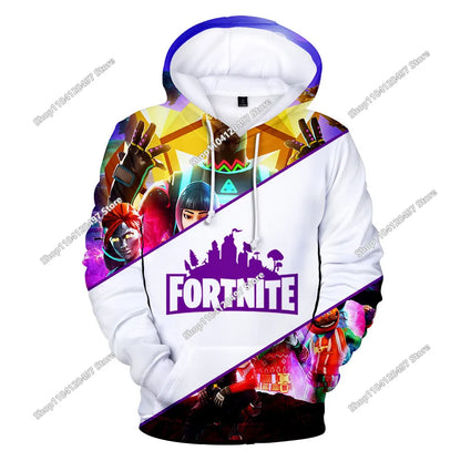 Game Fortnite Hoodies Teenager Boys Hoodie Kids Sweatshirts Cartoon Leisure Outwear Children Cosplay Pullovers Streetwear Gift