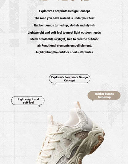 Xtep Casual Shoes 2025 Spring And Summer Lightweight Sports Shoes Thick Sole Fashionable Street Style Sneakers 875319320004