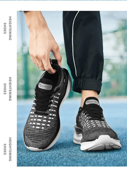 Men's Cushioned Running Shoes EVA Midsole for Shock Absorption Lightweight & Breathable Mesh Sports Sneakers for Gym and Walking