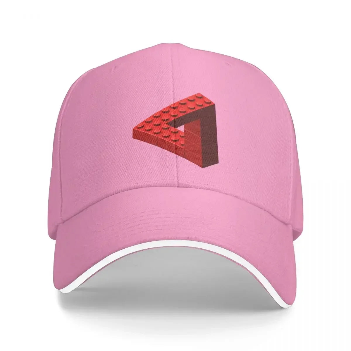 New Escher Toy Bricks - Red Cap Fashion Casual Baseball Caps Adjustable Hat Summer Unisex Baseball Hats Customizable Polychromat