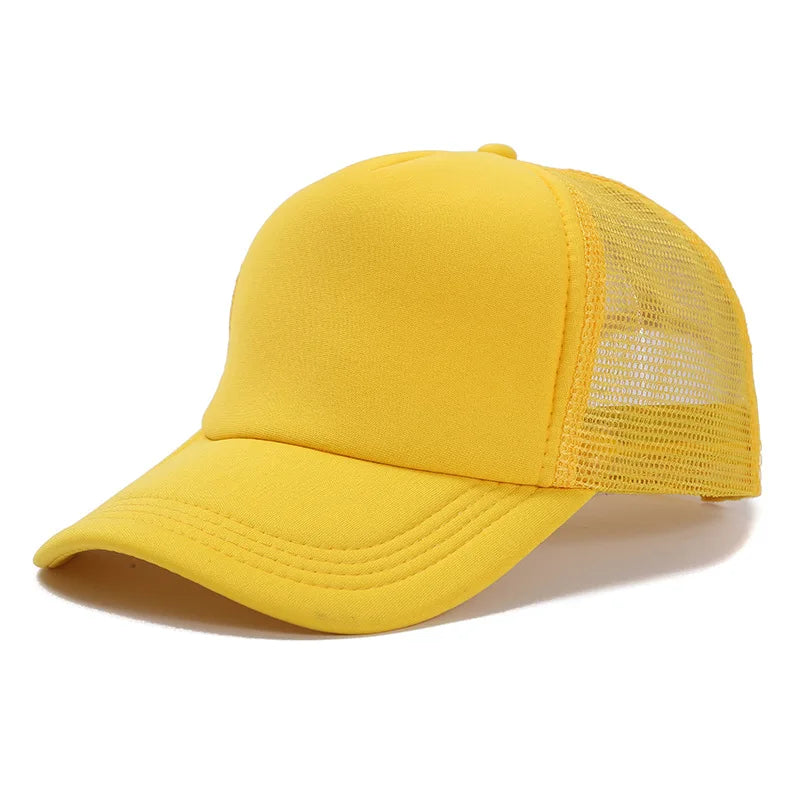 Unisex Cap Casual Plain Mesh Baseball Cap Adjustable Snapback Hats for Women Men Hip Hop Trucker Cap Streetwear Dad Hat