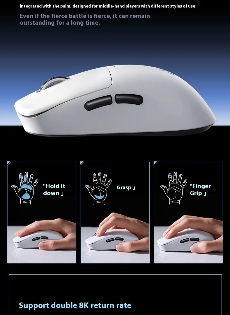 MCHOSE M7 Ultra Ergonomische gamingmuis PAW3950 Super Sensor TOPSPEED 8000Hz polling rate lichtgewicht ontwerp Realtek Master-muizen