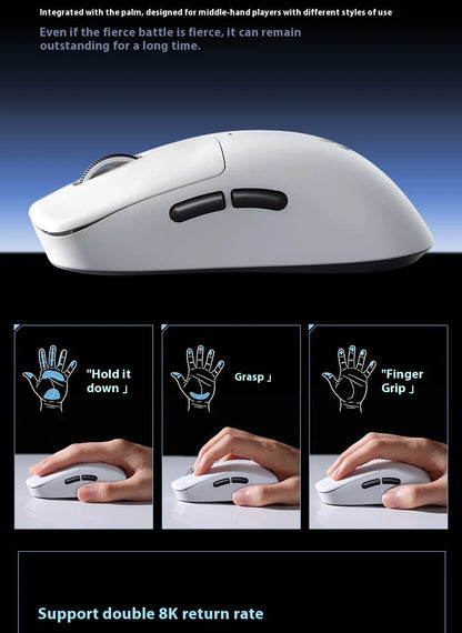 MCHOSE M7 Ultra Ergonomische gamingmuis PAW3950 Super Sensor TOPSPEED 8000Hz polling rate lichtgewicht ontwerp Realtek Master-muizen