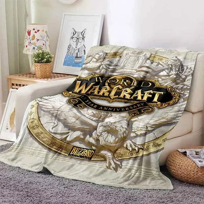World of Warcraft Art Blanket Flannel Blanket A World of Magic and Limitless Adventure Soft Comfortable Home Travel Blanket