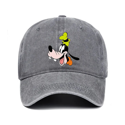 Unisex Vintage Washed Mickey Minnie Print Baseball Cap for Men Women Cartoon Trucker Hat Adjustable Snapback Casual Hip Hop Hat
