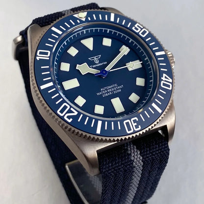 Titanium Case Tandorio 42mm Retro FXD NH35 PT5000 Mechanical Men Watch Sapphire 200M Diver Watches Luminous Montres hommes