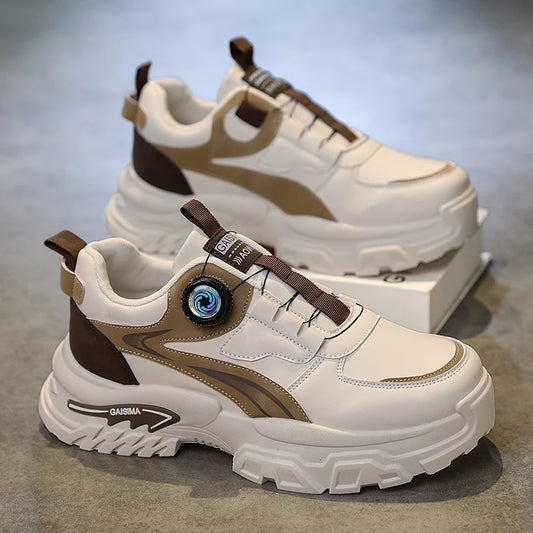 Autumn New Men's Versatile High-Top Trendy Thick-Soled Running Shoes Casual Fashion Sneakers Suitable for Outdoor Sports
