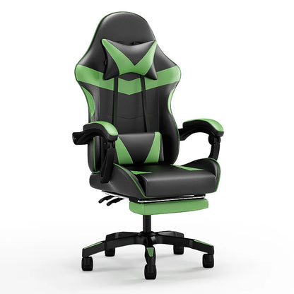 Ergonomisk gamingstol til computerbord, tilbagelænet hjemmekontor-gamingstol med rygstøtte til lange sessions, gamerstol