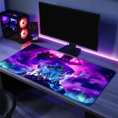 Tapete de Rato Gaming F-Fortnite Survival Battle, Grande, para Secretária e Teclado, Ergonómico, em Borracha, para PC e Escritório, Antiderrapante, Anti-Desfiamento, Personalizado para Casa