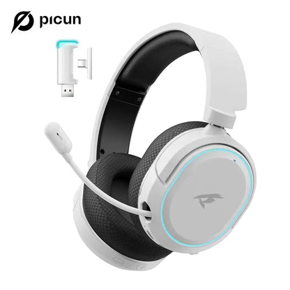 Picun G2 Kabelloses Gaming-Headset Bluetooth 5.3 – 7.1-Surround-Sound, Gaming-Kopfhörer mit 5ms niedriger Latenz und ENC-Mikrofon für PC, PS5, PS4, Switch & Mobilgeräte