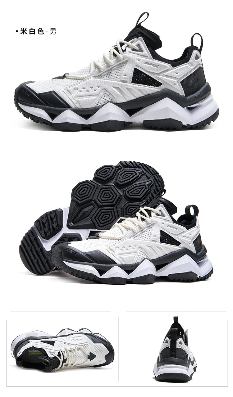 RAX Running Shoes Men&Women Outdoor Sport Shoes Breathable Lightweight Sneakers Air Mesh Upper Anti-slip Natural Rubber Outsole