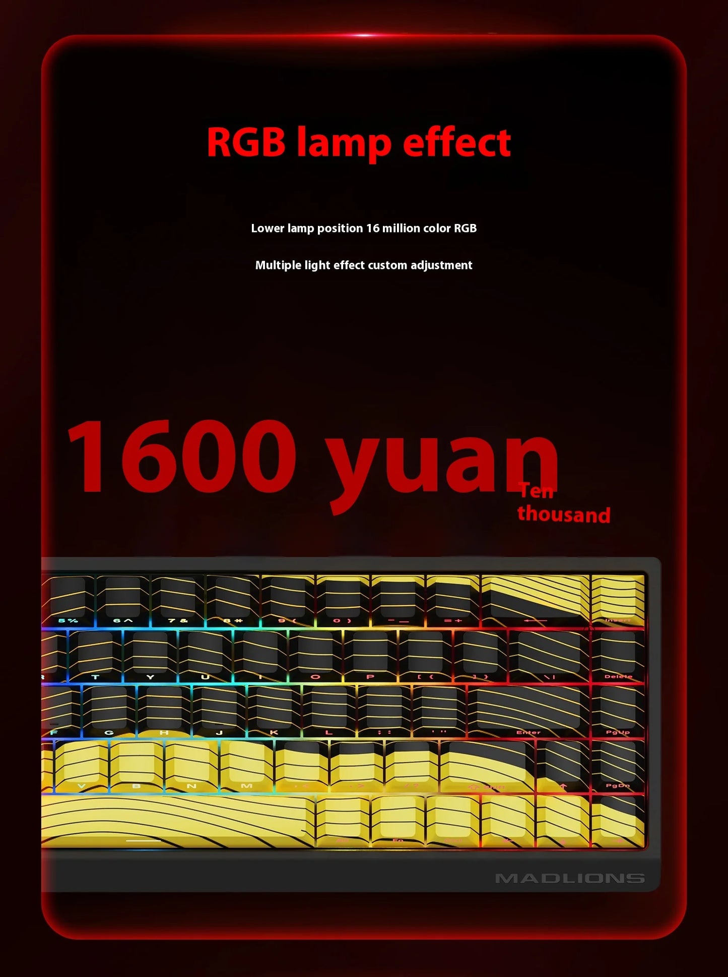 FGG MADLIONS MAD 60/68HE Magnetic Switch Keyboard MADCATZ MAD60 Wired Gaming Keyboard Rapid Trigger Custom Keyboard Office Gift