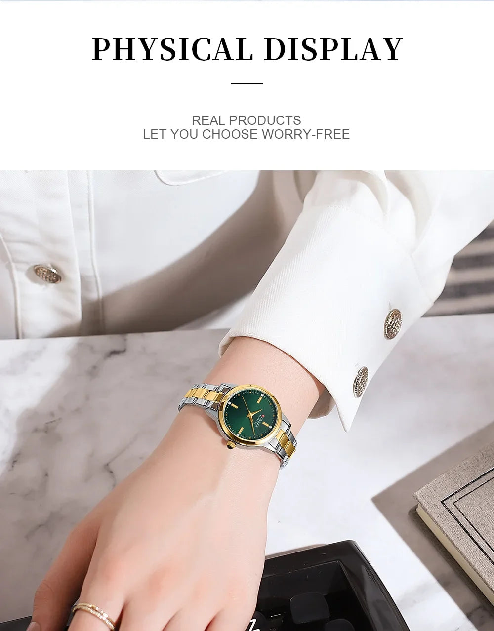 CURREN Women's Watches Fashion Original Quartz Wrist Watch for Ladies Roman Dial Dazzling Diamond Waterproof Luminous Luxury New