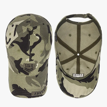 Frühling- und Herbst-Baseballkappe aus weicher Baumwolle für den Outdoor-Bereich, vielseitig kombinierbar, mit Sonnenblende, im Camouflage-Design
